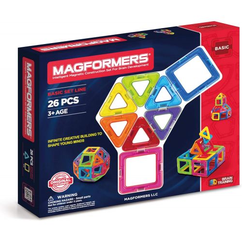  Magformers Basic Set 26 Piece Magnetic Building Toy