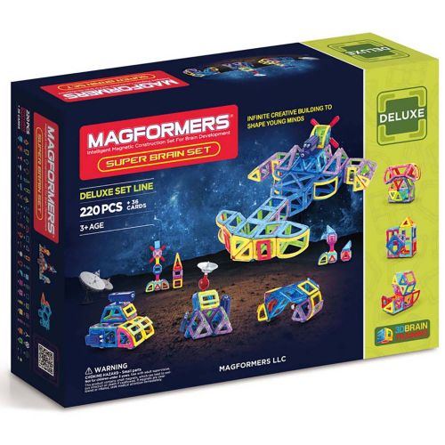  MAGFORMERS Magformers Super Brain MF 220 Piece Magnetic Construction Set