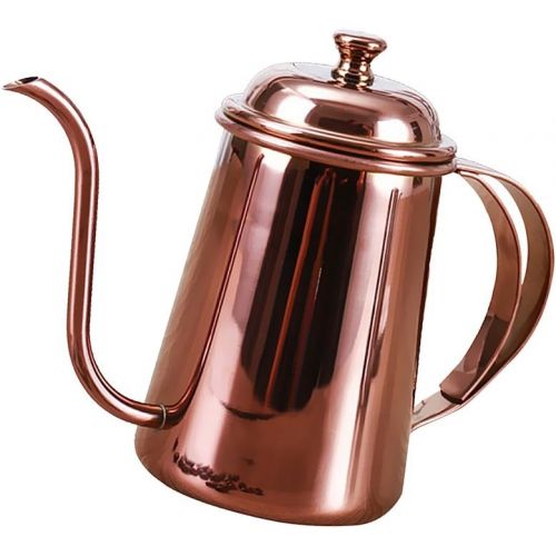  MagiDeal Kaffeekessel,Wasserkessel aus Edelstahl - Kaffee, Tee & Espresso Kaffee Kessel - Kaffeekanne Teekanne 650ml - Rose Gold, 16,5 x 9,5 cm