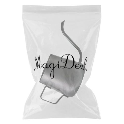  MagiDeal Handbrueh-Kaffeekessel aus Edelstahl, mit Schwanenhals schmaler Auslauf, Fuer einen perfekten, per Hand aufgegossenen Filterkaffee - Schwarz, 350ml