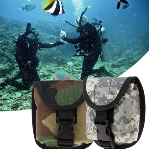  Unbekannt MagiDeal Nylon Weight Pocket Bleitaschen Camouflage mit Klickverschluss fuer Camping Trekking Tauchen Outdoor-Aktivitaeten