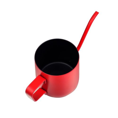  MagiDeal Tropfwasserkocher mit schmaler Ausguss Drip Kettle fuer Drip Kaffee und Edelstahl-Koerper - Rot, 350ml