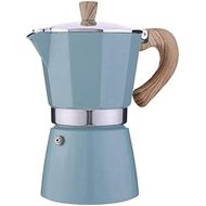 MagiDeal Classic Stovetop Espresso Maker Espresso Cup Moka Pot Easy and Convenient to Operate - Lake Blue 300ml