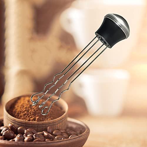  MagiDeal Needle Coffee Powder Stirring Tool Espresso Machine Tools Coffee Dispensing Needle Dispenser Needle Tamper with Handle - Black