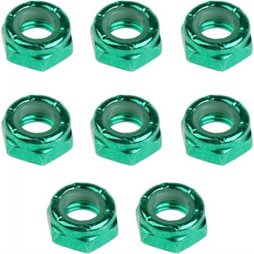  MagiDeal 8pcs Skateboard Truck Wheel Axle Screw Nuts Longboard Hardware Accessories for Men Women Outdoor Skateboarding - Green