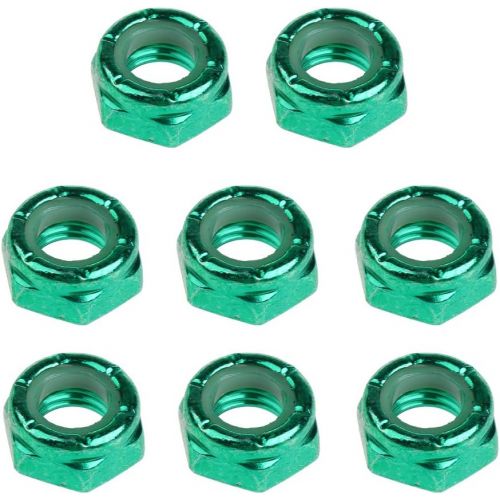  MagiDeal 8pcs Skateboard Truck Wheel Axle Screw Nuts Longboard Hardware Accessories for Men Women Outdoor Skateboarding - Green