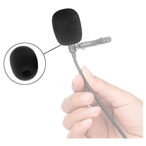  [아마존베스트]Magideal 10Pcs Mic Microphone Wind Protection Cover Sponge, Anti-dirt and28x 22x 8mm, black