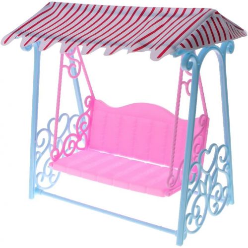  MagiDeal Dollhouse Furniture Miniatures - 1:6 Swing Chair with Roof Set, Great for Hot Toys Action Figures, for 1/6 BJD Dolls