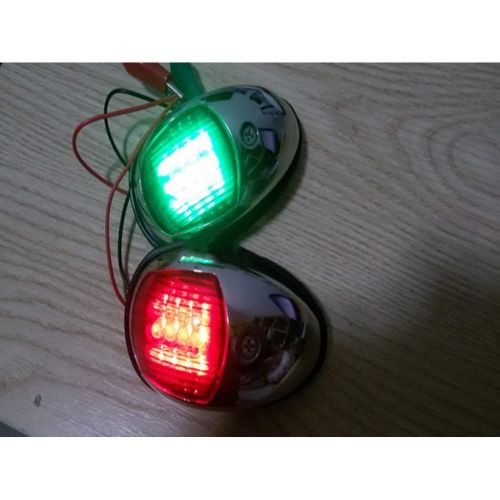  MagiDeal Waterproof LED Navigation Lights Super Bright Red Green for Port Starboard Marine Boat Yacht Nav