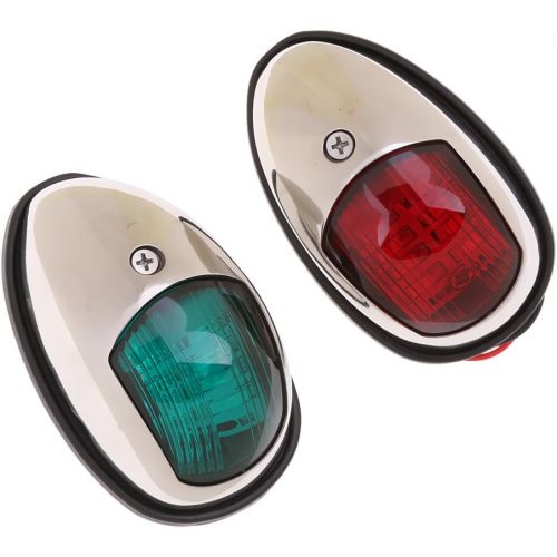  MagiDeal Waterproof LED Navigation Lights Super Bright Red Green for Port Starboard Marine Boat Yacht Nav