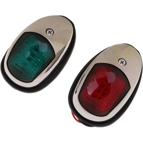  MagiDeal Waterproof LED Navigation Lights Super Bright Red Green for Port Starboard Marine Boat Yacht Nav