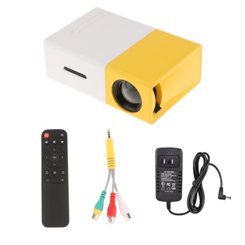  MagiDeal YG-300 LED Portable Projector 600LM 3.5mm Audio 320 x 240 Pixels YG-300 USB Mini Projector Home Media Player Yellow