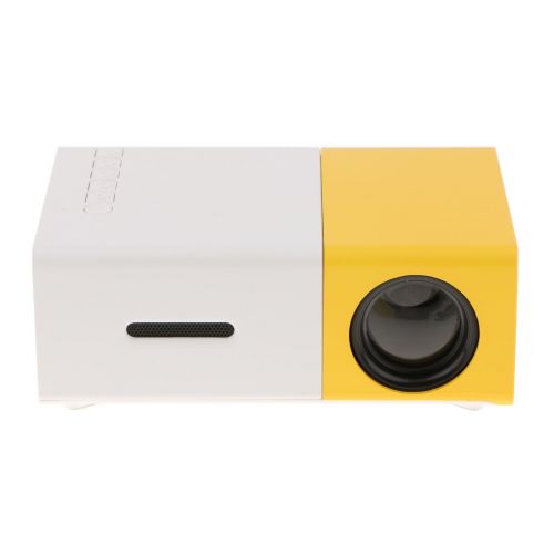  MagiDeal YG-300 LED Portable Projector 600LM 3.5mm Audio 320 x 240 Pixels YG-300 USB Mini Projector Home Media Player Yellow