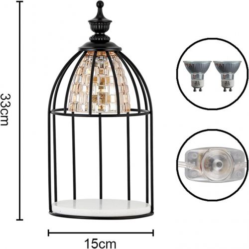  MagiDeal Candle Warmer Lamp Birdcage Electric No Flame Wax Melt Heater Lamp - Black, 15x33cm