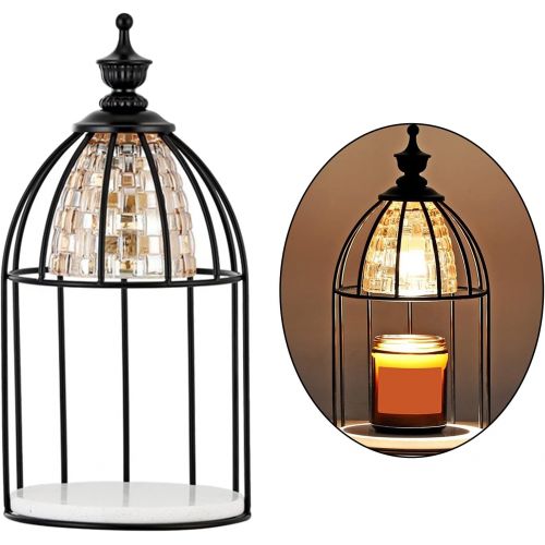  MagiDeal Candle Warmer Lamp Birdcage Electric No Flame Wax Melt Heater Lamp - Black, 15x33cm