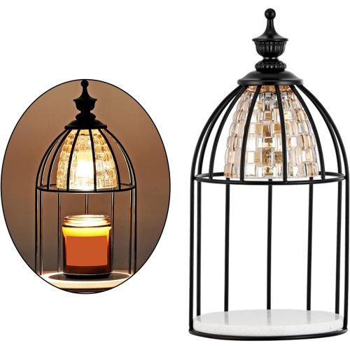  MagiDeal Candle Warmer Lamp Birdcage Electric No Flame Wax Melt Heater Lamp - Black, 15x33cm