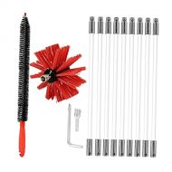 MagiDeal Chimney Sweep Kit Reusable Cleaning Tool Vent Cleaner Brush with Extension Flexible Nylon Rods,Sweeping Rotary Brushes Tools for Home Fireplace Flue - 41cm