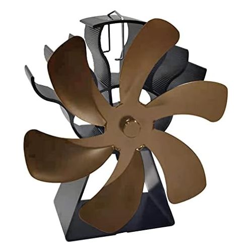  MagiDeal 6 Blade Stove Fan Heat Powered Wood/Log Burner Fan Eco Friendly Heat Circulation for Wood/Log Burner/Fireplace Bronze