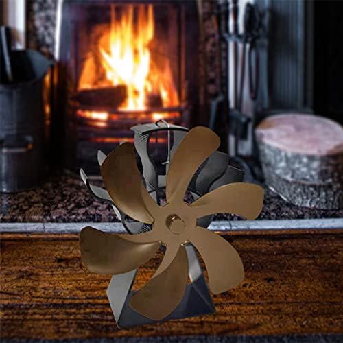  MagiDeal 6 Blade Stove Fan Heat Powered Wood/Log Burner Fan Eco Friendly Heat Circulation for Wood/Log Burner/Fireplace Bronze