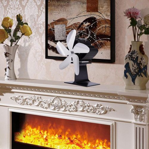  MagiDeal 2 Pieces Wood Stove Fan Heat Powered Fireplace Log Burner Fireplace 5