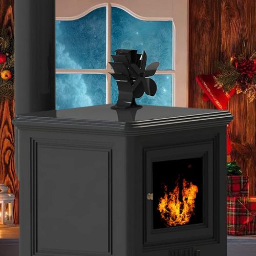  MagiDeal Heat Powered Stove Fan Efficient Fast Start Thermal Fans Fireplace for Pellet Stove Wood Fireplace Home Fireplace Living Room Bedroom