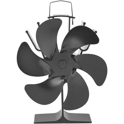  MagiDeal 6 Blades Heat Powered Stove Fan Aluminum Alloy Silent Fireplace Fan Efficiency Wood Burning Stove Fan Heat Distribution