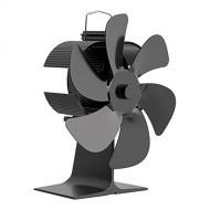 MagiDeal Wood Stove Fan, 6 Blade Fireplace Fan, Heat Powered Stove Top Fans for Wood Burner/Burning/Log Burner Stove, Eco Friendly