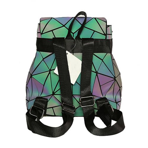  Magibag Lattice Geometric Backpack Iridescent Rainbow Rucksack Bag Pack