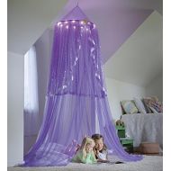 Magic Cabin Starlight Hanging Play Tent Bed Canopy with LED Lights, 24 Diam (Top) x 7-ft H - Purple