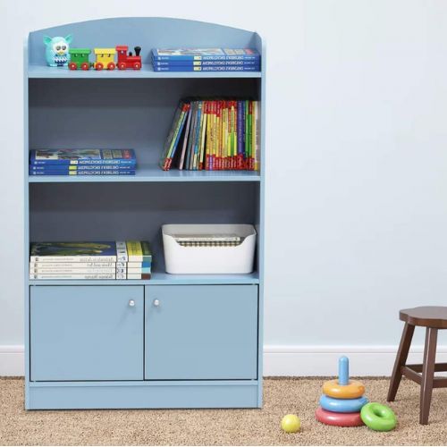  Magic Cube Unit Bookshelf for Kids, 3 Tiers, Premium Quality, Light Blue Color, Durable & High Resistant Construction, Solid Wood, Stylish & Modern Design, Storage, Easy Assembly & E-Boo