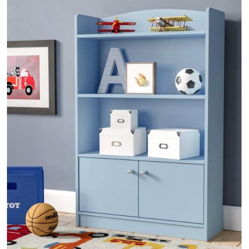  Magic Cube Unit Bookshelf for Kids, 3 Tiers, Premium Quality, Light Blue Color, Durable & High Resistant Construction, Solid Wood, Stylish & Modern Design, Storage, Easy Assembly & E-Boo