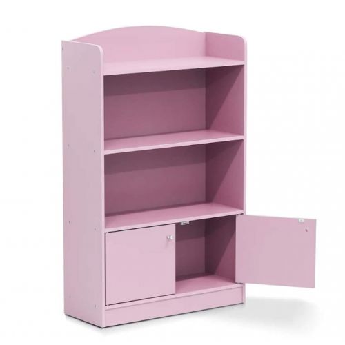  Magic Cube Unit Bookshelf for Kids, 3 Tiers, Premium Quality, Pink Color, Durable & High Resistant Construction, Solid Wood, Stylish & Modern Design, Storage, Easy Assembly & E-Book