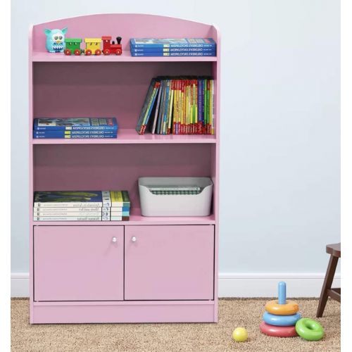  Magic Cube Unit Bookshelf for Kids, 3 Tiers, Premium Quality, Pink Color, Durable & High Resistant Construction, Solid Wood, Stylish & Modern Design, Storage, Easy Assembly & E-Book