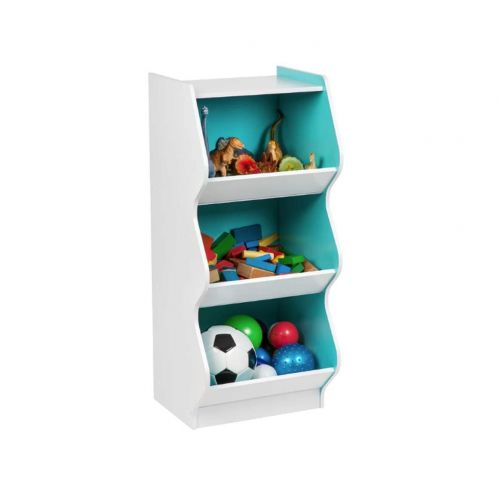  Magic Cube Unit Bookshelf, 3 Shelves, Premium Quality, WhiteBlue Color, Durable & High Resistant Construction, Solid Wood, Stylish & Modern Design, Storage, Easy Assembly & E-Book