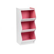 Magic Cube Unit Bookshelf, 3 Shelves, Premium Quality, WhitePink Color, Durable & High Resistant Construction, Solid Wood, Stylish & Modern Design, Storage, Easy Assembly & E-Book