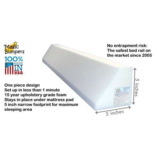  [아마존베스트]Magic Bumpers Child Bed Safety Guard Rail 42 Inch - One Piece Design