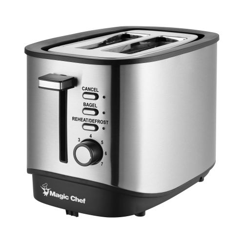  Magic Chef 2-Slice Toaster in Stainless SteelBlack