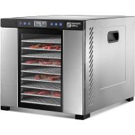 [아마존베스트]Magic Mill Commercial Food Dehydrator Machine | 11 Stainless Steel Trays | Adjustable Timer and Temperature Control | Jerky, Herb, Meat, Beef, Fruits and Vegetables Dryer | Safety