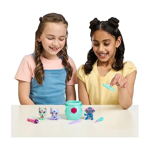 Magic Mixies Mixlings Shimmer Magic Mega 4 Pack, Magic Wand Reveals Magic Power, Powers Unleashed Series, for Kids Aged 5 and Up, Multicolor (14692)