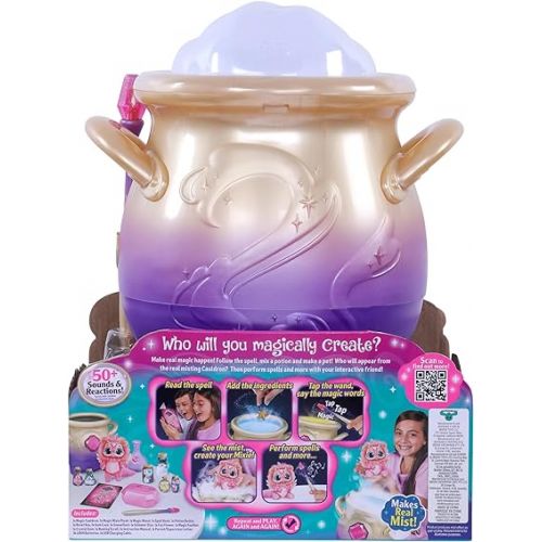 Magic Mixies Magical Misting Cauldron with Interactive 8 inch Pink Plush Toy and 50+ Sounds and Reactions
