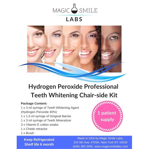  Magic Smile Labs Chair-Side Teeth Whitening Kit - 3 Patients supply - In-office Teeth Bleaching - For Very Stained Teeth...