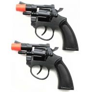 Magic Source Toy Cap Gun: Set Of 2 Police Style 38 Super Cap 8-Shot Revolvers