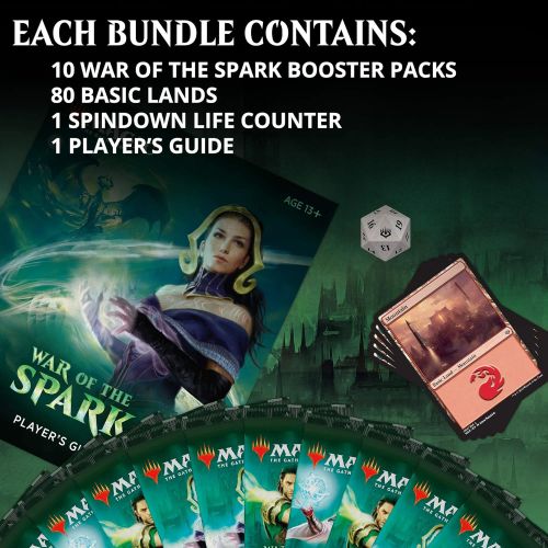  Magic The Gathering Magic: The Gathering War of The Spark Bundle | 10 Booster Packs | Accessories | Planeswalker in Every Pack