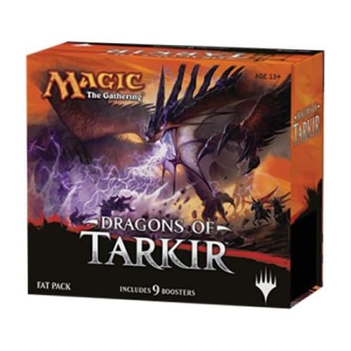  Magic The Gathering Magic: the Gathering: Dragons of Tarkir Fat Pack (Factory Sealed Includes 9 Booster Packs & More)