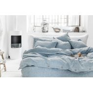 /MagicLinen Linen bedding set in Blue Melange (Denim). King, queen duvet cover set + 2 pillowcases.