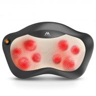 MagicMakers Shiatsu Neck and Back Massager - 8 Heated Rollers Kneading Massage Pillow for Shoulders,...