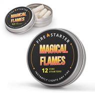Magical Flames Fire Starters (1 Pack) Smokeless, Lightweight, All Natural, Fireplace, Campfire, Fire Pit, Grill, BBQ Smoker, Wood & Pellet Stove, Indoor & Outdoor, All Weather, Sup
