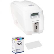 Magicard 300 Duo Double-Sided ID Card Printer Kit with 300-Shot Color Film & 500 PVC Cards