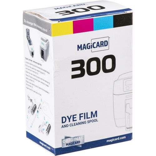  Magicard 300 Duo Double-Sided ID Card Printer Kit with 300-Shot Color Film & 500 PVC Cards