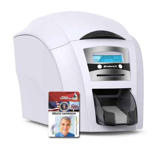  Magicard Enduro 3e Single-sided ID Card Printer & Supplies Bundle with Card Imaging Software (3633-3001)